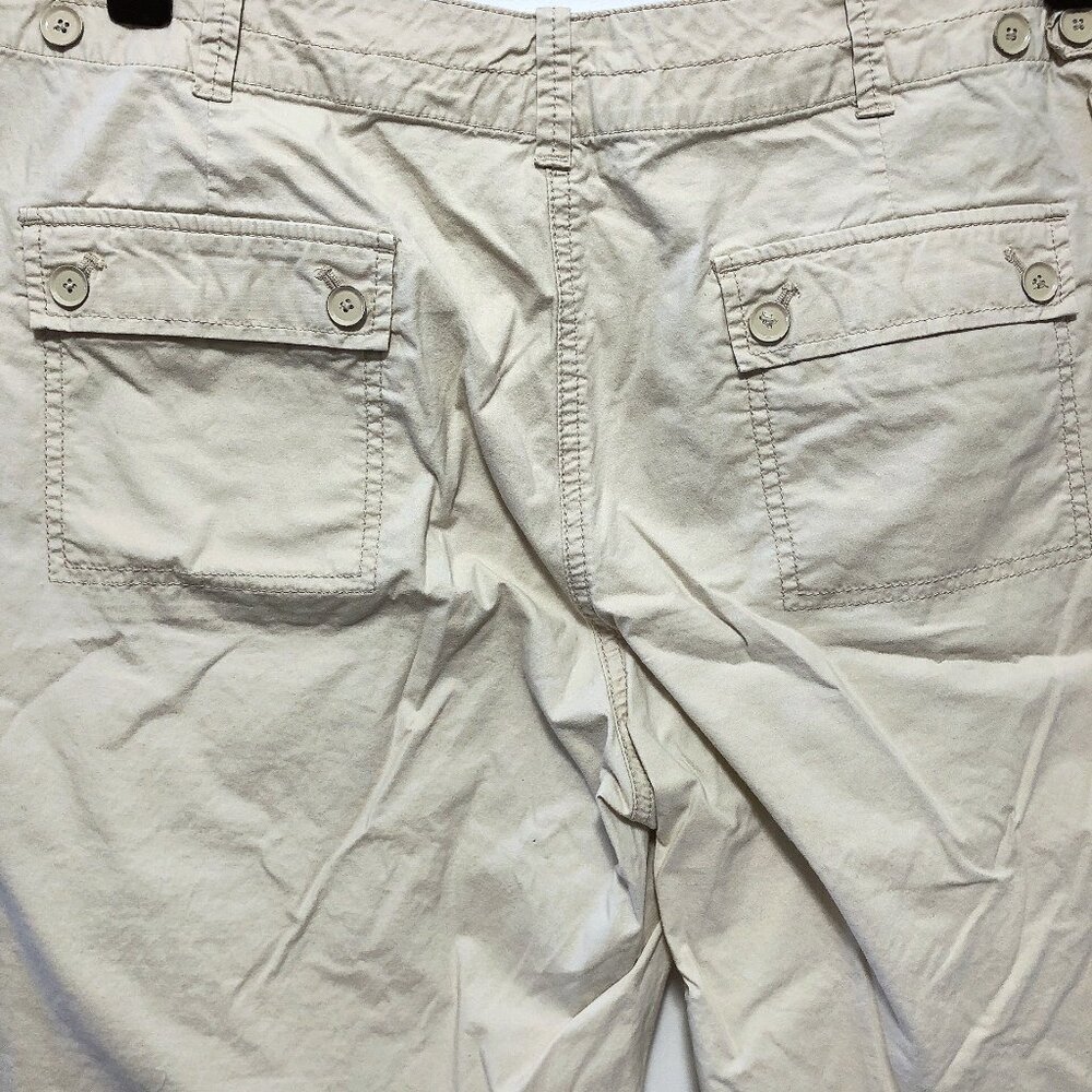 Talbots Solid Beige Cropped Casual Pants Size 14 - image 7